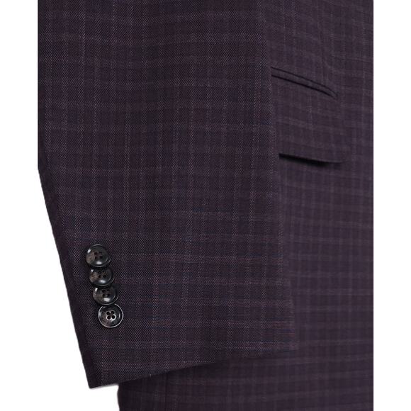 Tommy Hilfiger Men's Modern-Fit Flex Stretch Sport Coat Purple Check 40S NWT - Picture 5 of 7